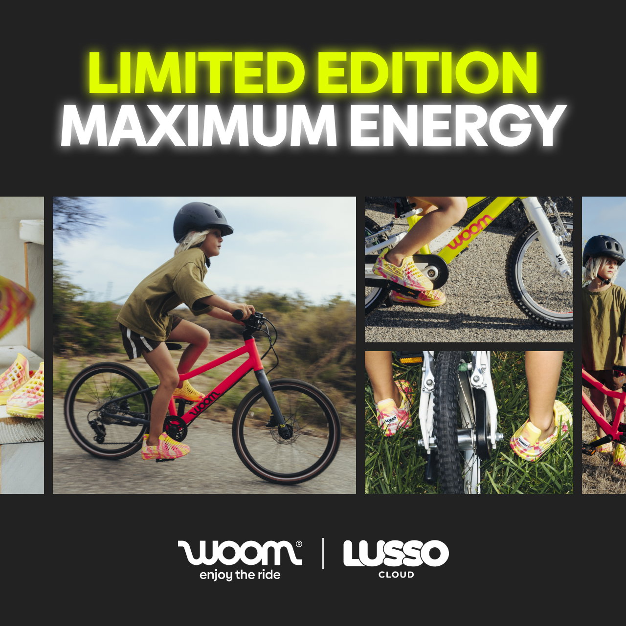 Limited Edition, Maximum Energy. woom x Lusso Cloud shoes