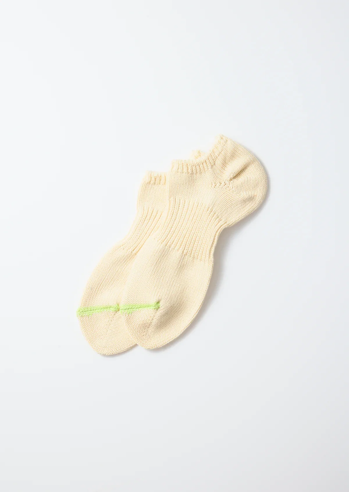 Image of Chunky Sneaker Sock - Cream/Lime