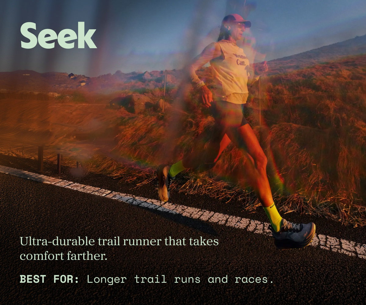 Seek: ultra-durable trail runner that takes comfort farther. best for longer trail runs and races