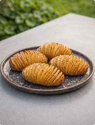 Smokey Hasselback Aardappels