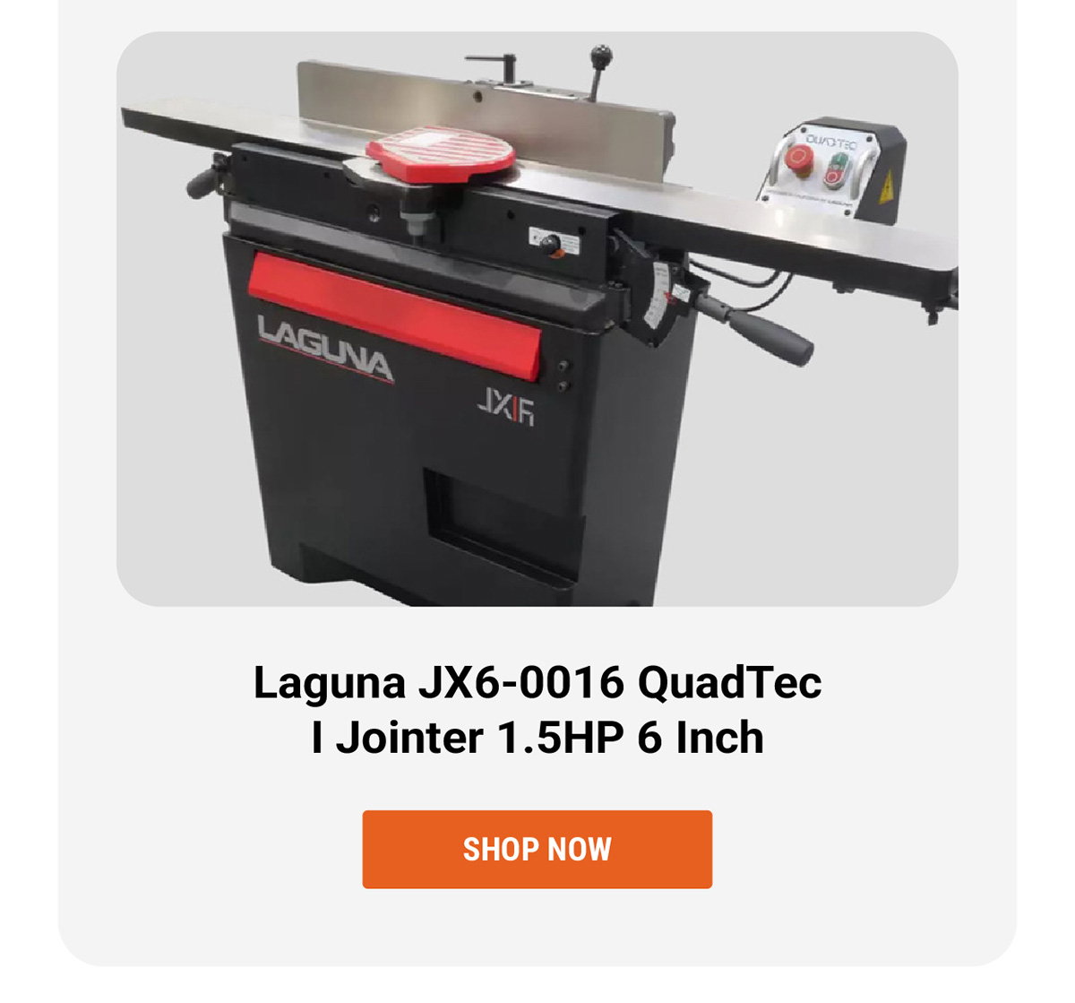 Laguna JX6-0016 QuadTec I Jointer 1.5HP 6 Inch