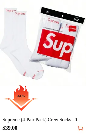 Supreme (4-Pair Pack) Crew Socks -...