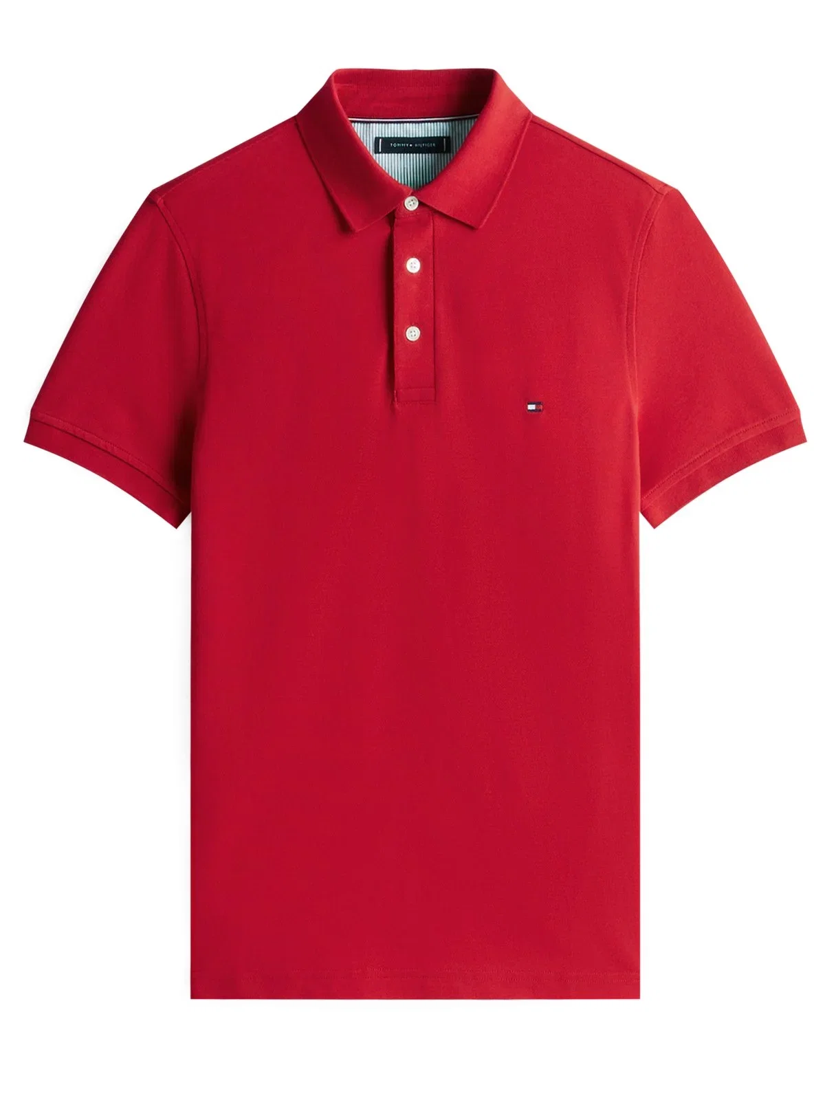 Stretch-Poloshirt 1985 mit Flag-Stickerei, Slim Fit