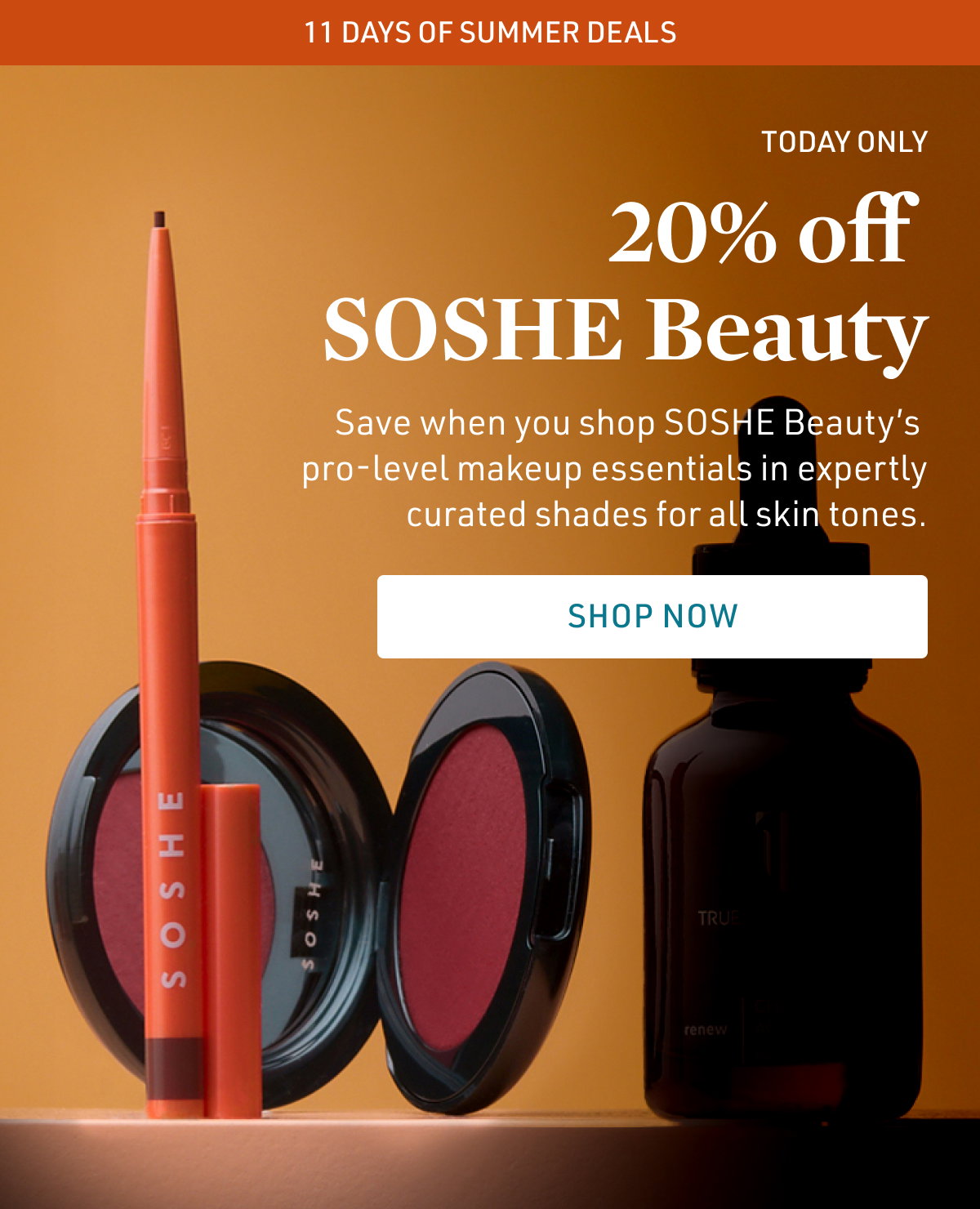 20% off SOSHE Beauty