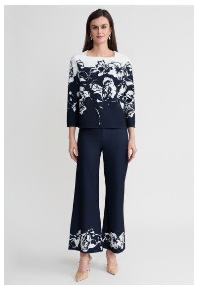 Floral Print Stretch Deco Crepe Blouse