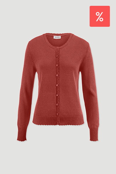 Strick Jacke Regular aus Leinen mit Baumwolle und Viskose