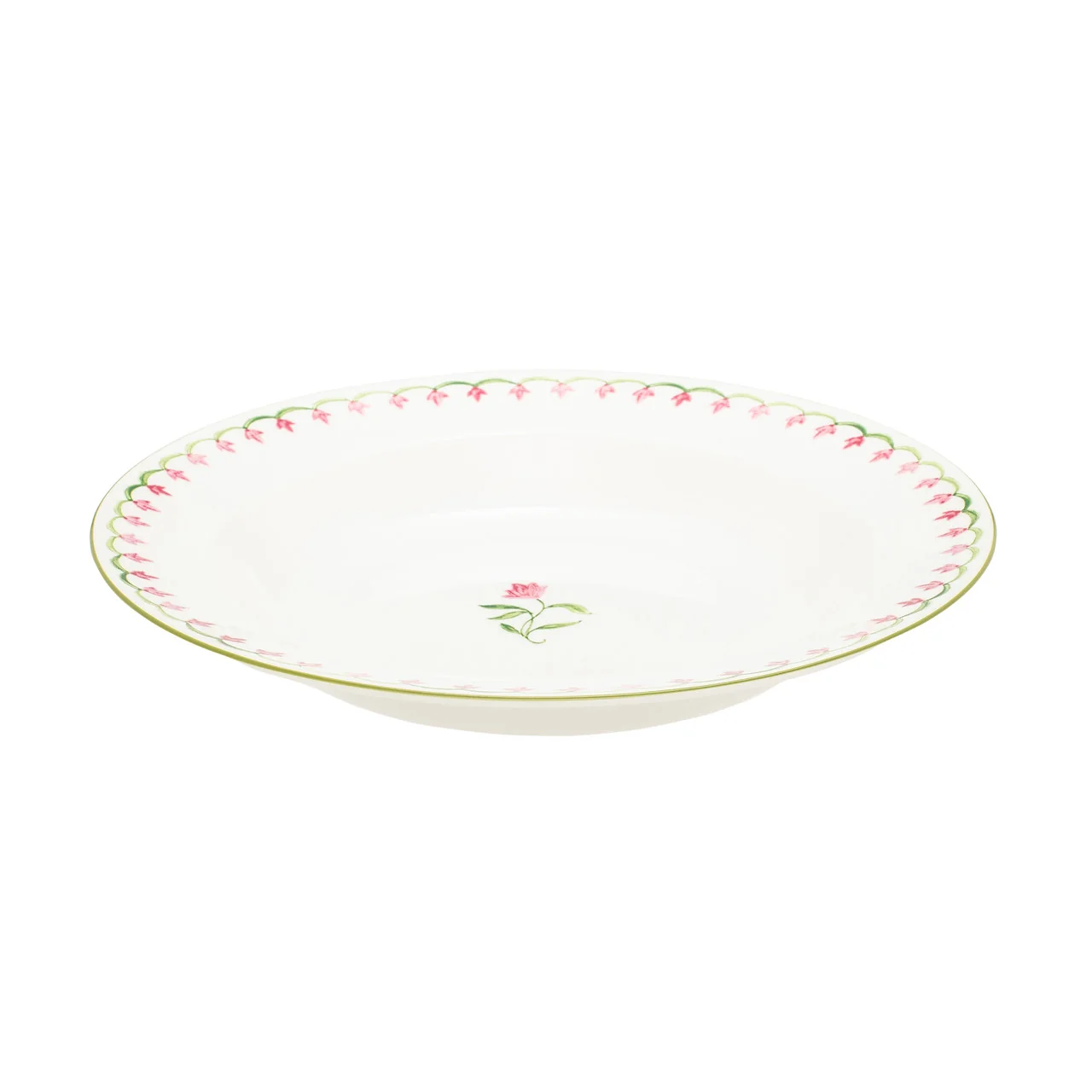 Image of Marguerite Pink 9" Rim Soup Bowl by Nina Campbell