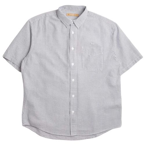 FrizmWORKS OG Stripe Seersucker Half Shirt - Black