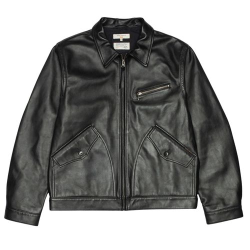 Nudie Jeans Blake Zip Leather Jacket - Black