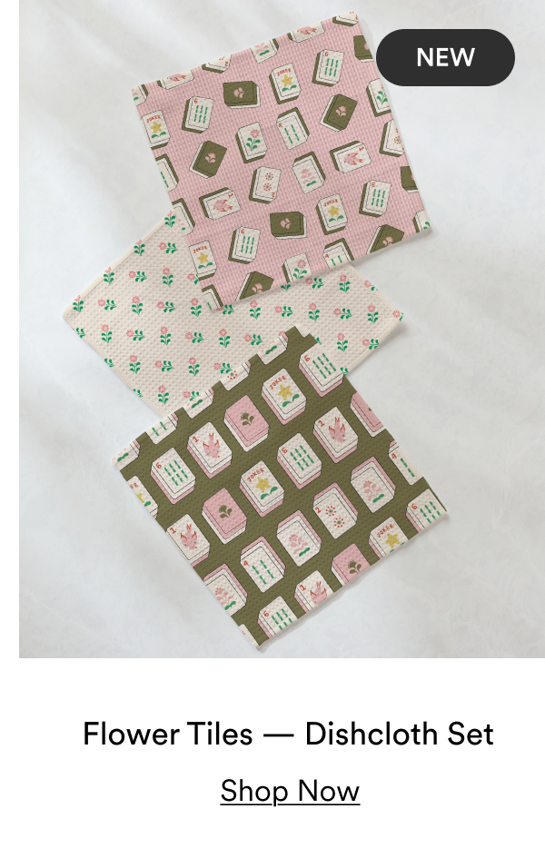 Flower Tiles — Dishcloth Set