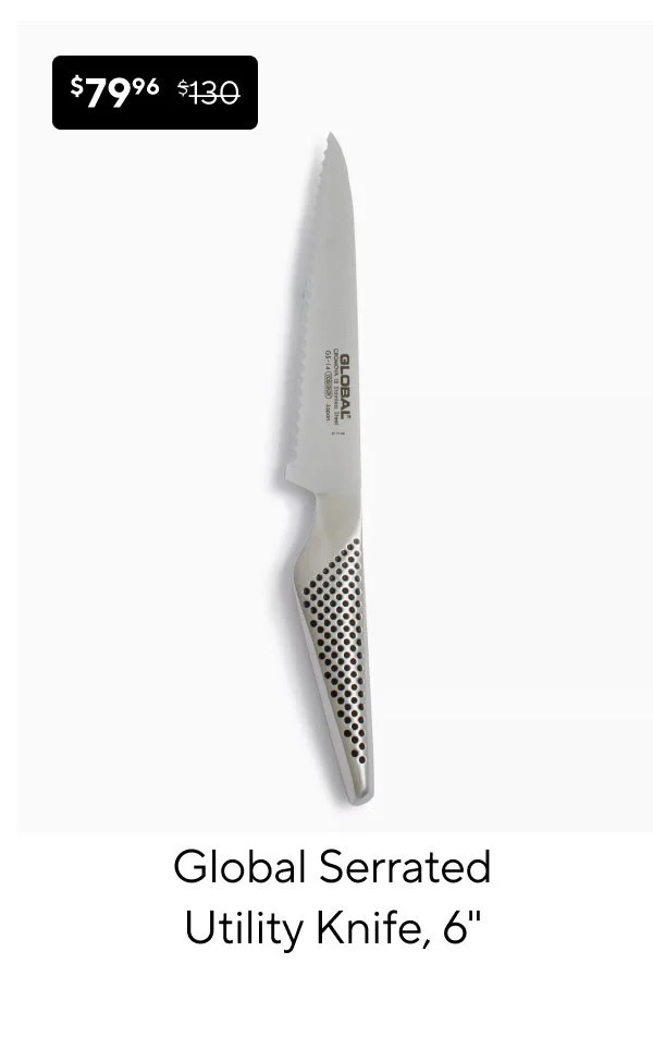 Global Serrated Utility Knife, 6