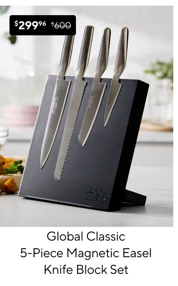 Global Classic 5-Piece Magnetic Easel Knife Block Set
