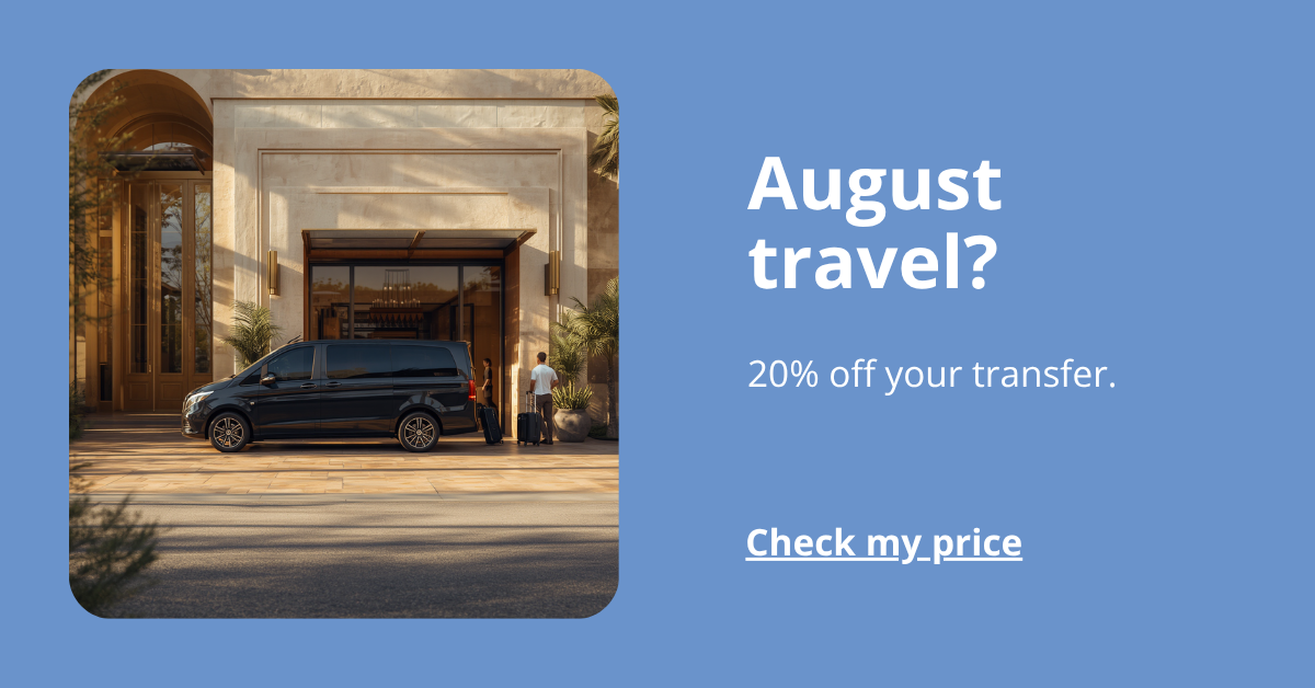 image of suitcase and text encouraging the user to check their price