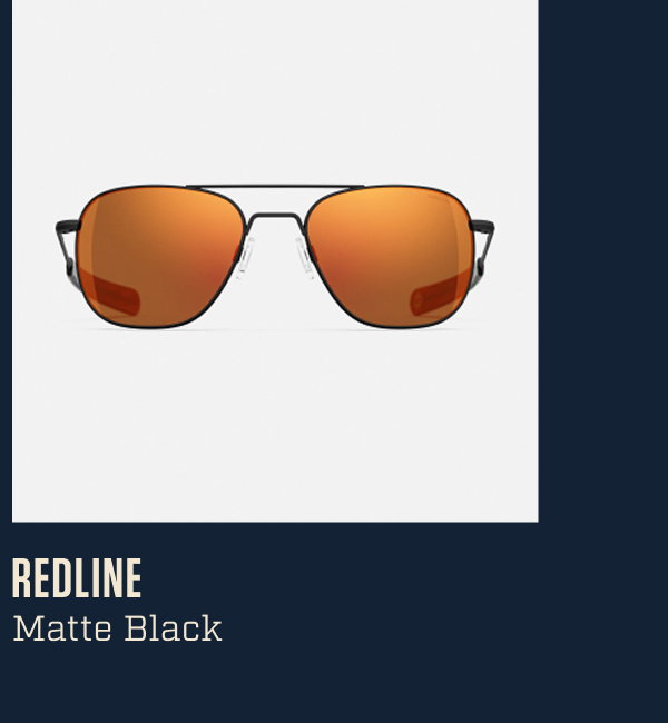 Aviator - Matte Black & Redline