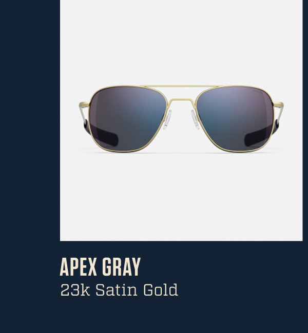 Aviator - 23k Satin Gold & Apex Gray