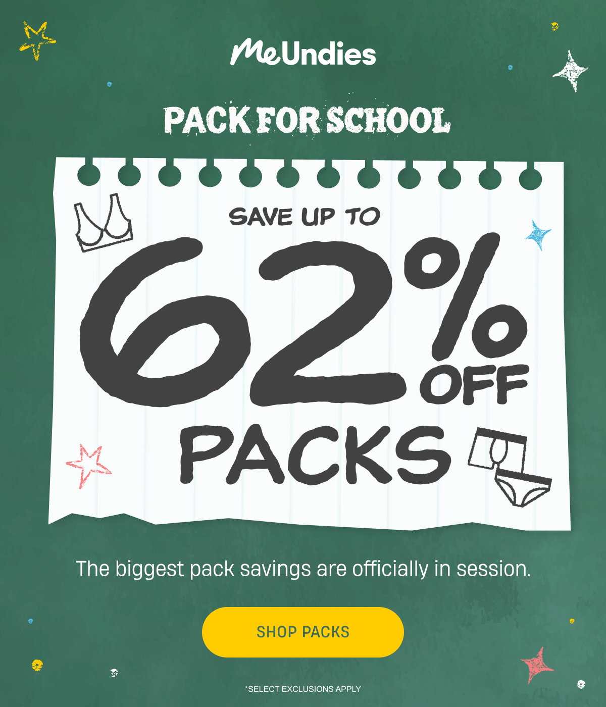 MeUndies | Pack For School | Save up to 62% Off Packs | Shop Packs