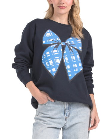 Bow Sweatshirt, Cotton/Polyester