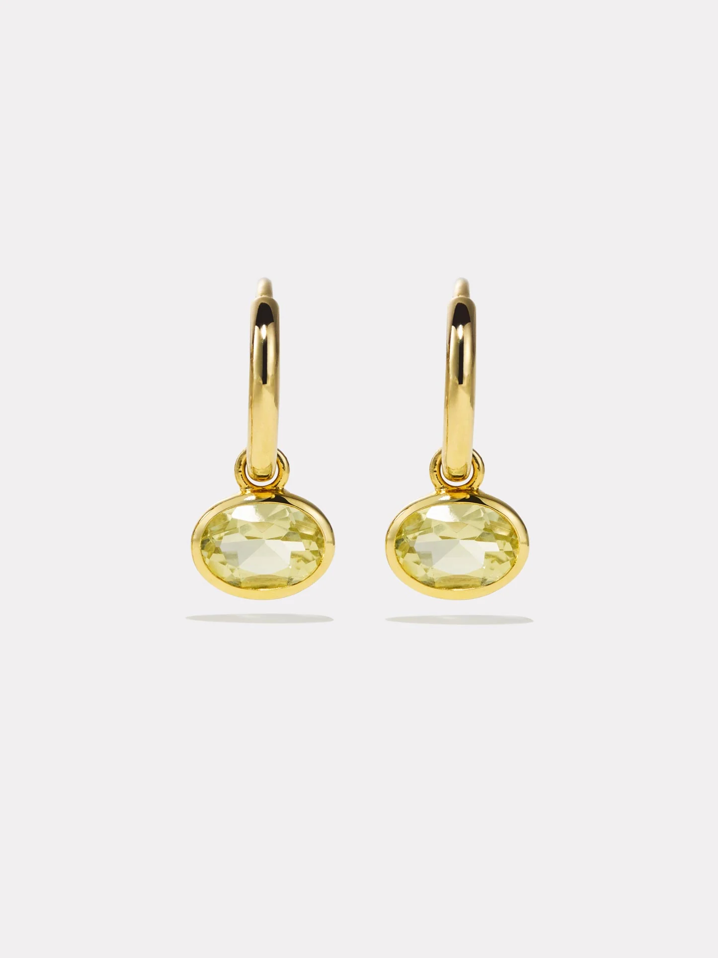 Image of Orbit Hoops - Lemon Quartz