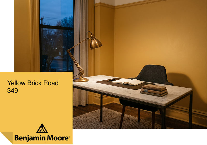 Benjamin Moore  Yellow Brick Road Paint Sample 349