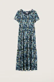 Veronica Short Sleeve Midi Dress in GOTS-Certified Organic Cotton