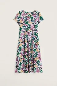 Veronica Short Sleeve Midi Dress in GOTS-Certified Organic Cotton