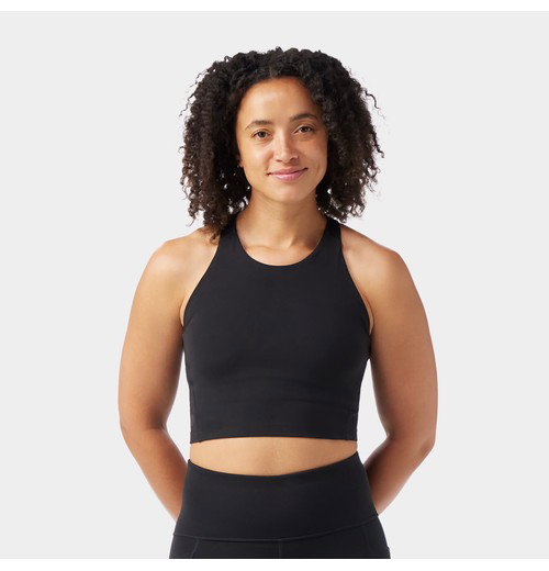 Women's Active Crop Bra-Black / M