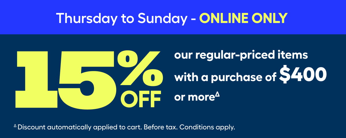 ∆SAVE 15% Promo