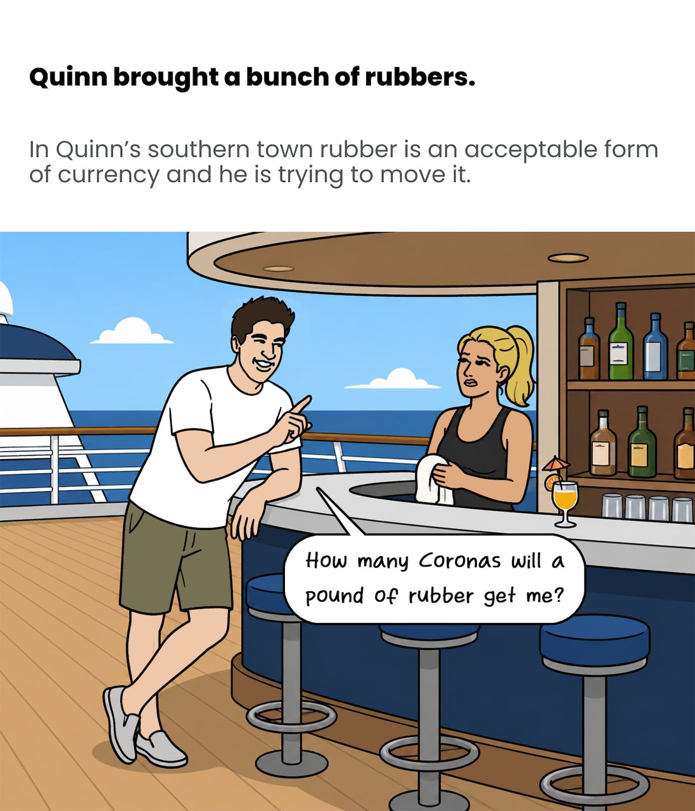 Quinn brought a bunch of rubbers