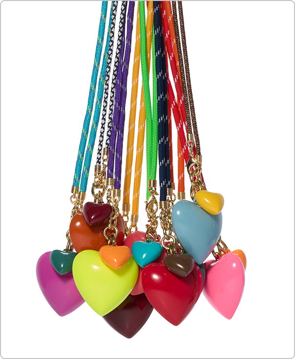 The Long Happy Cord Charm Necklace