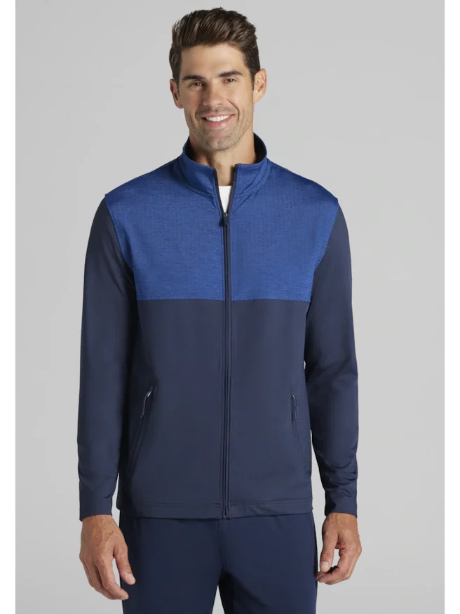 Traveler® Collection Tailored Fit Colorblock Performance Tech Jacket