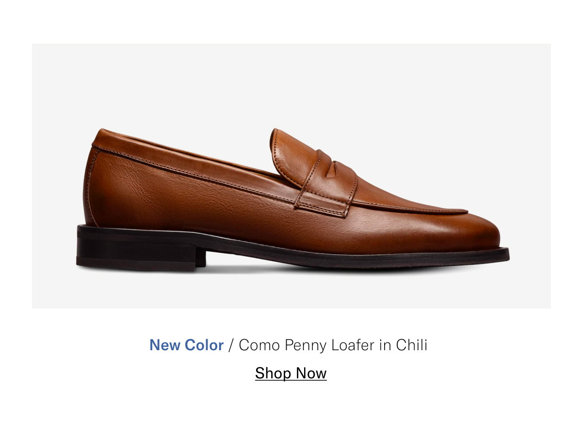 Click Here To Shop The Como Penny Loafer In A New Color Chili