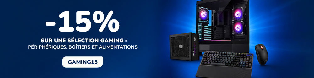 Gaming Deal : -15% sur une sélection gaming avec le code Gaming15