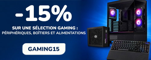 Gaming Deal : -15% sur une sélection gaming avec le code Gaming15