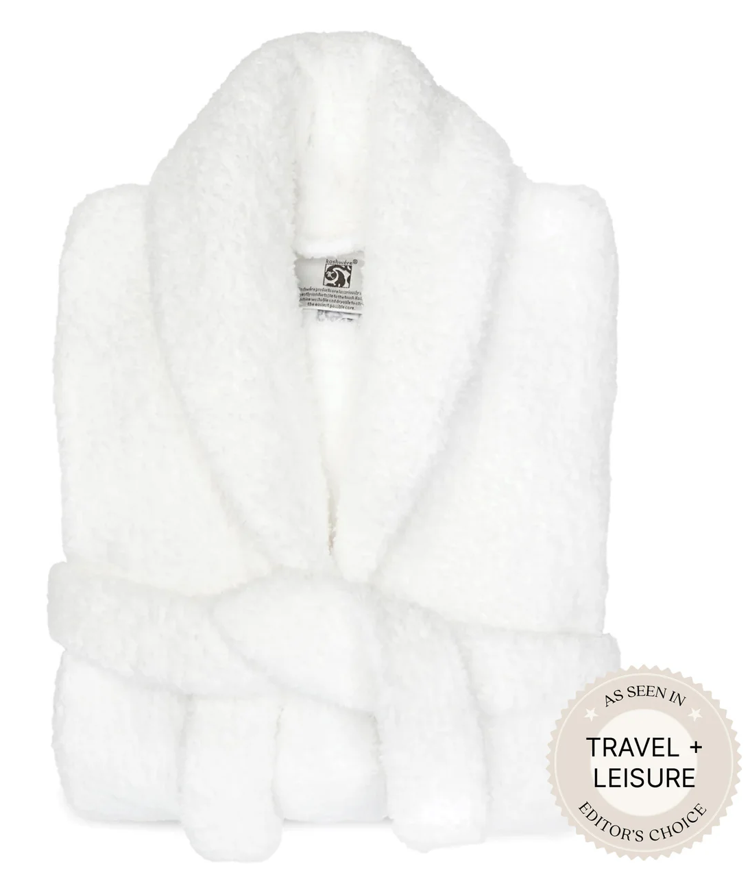 Signature Shawl Collar Robe in White