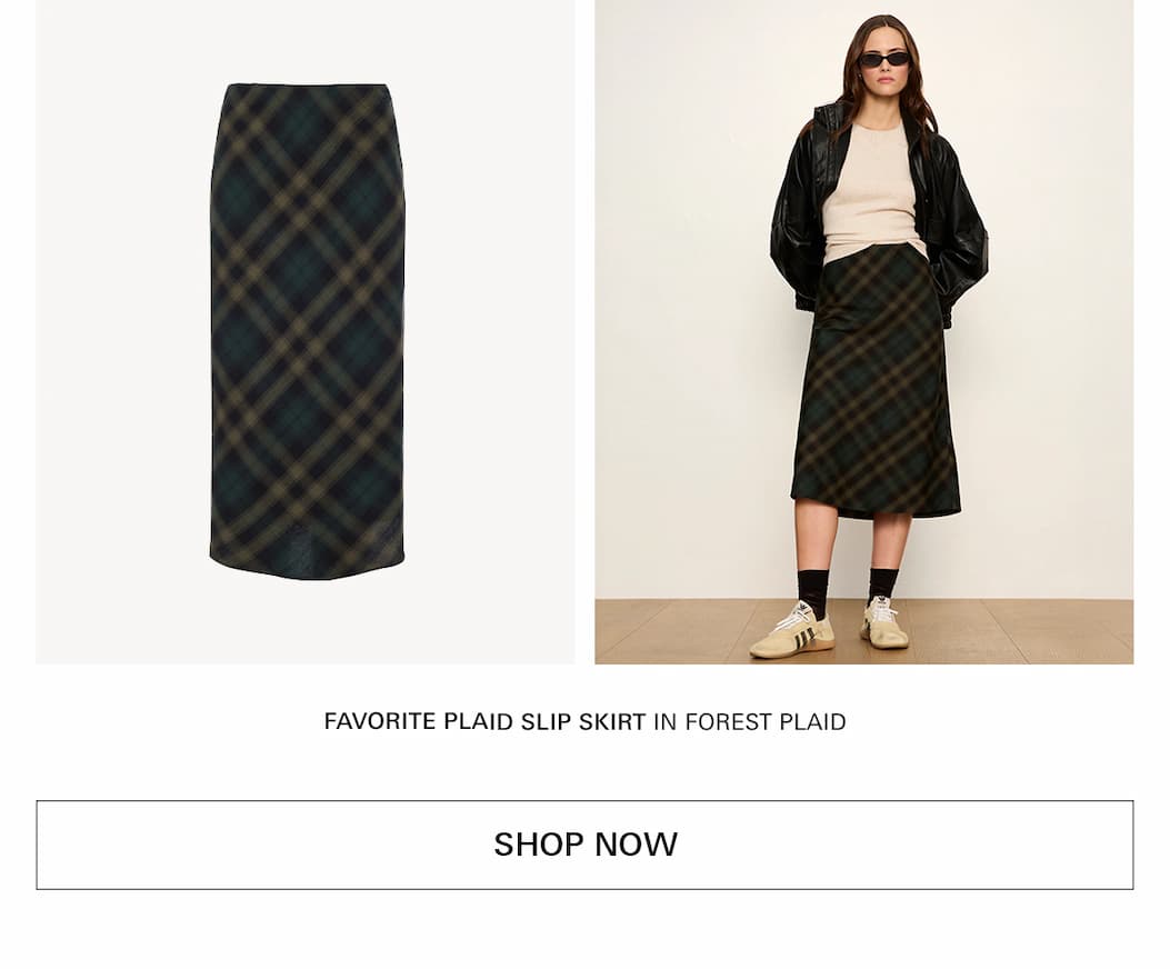 favorite plaid slip skirt