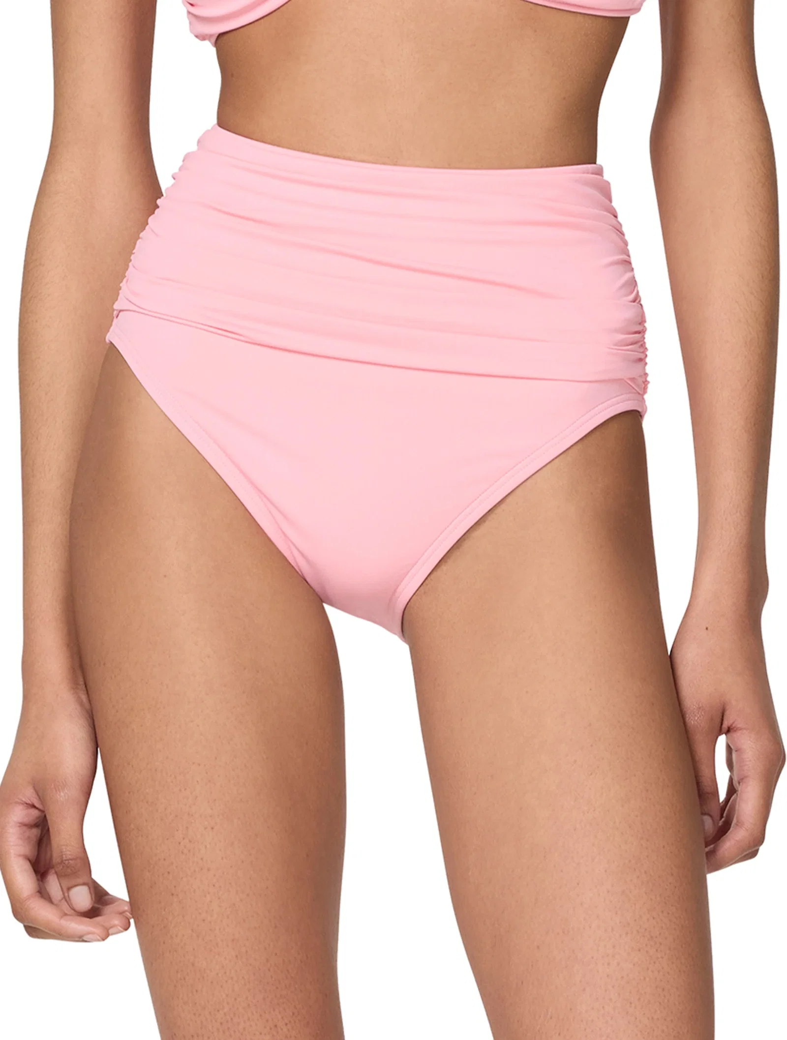 Image of Kate Spade Shirred High Waist Bikini Bottom - Rosette Solids