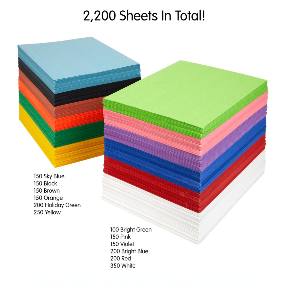Colorations® 9" x 12" Construction Paper Classroom Pack - 2200 Sheets Value Pack