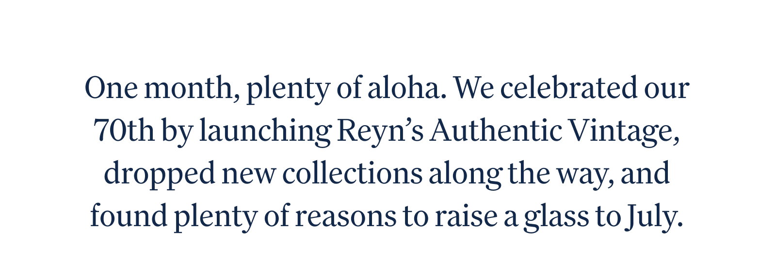 Plenty of Aloha