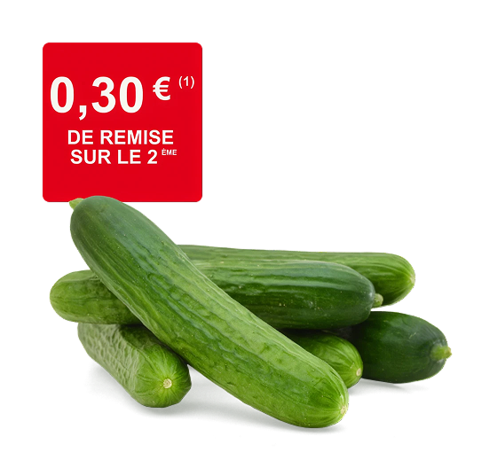 1,80€ pour 2 concombres