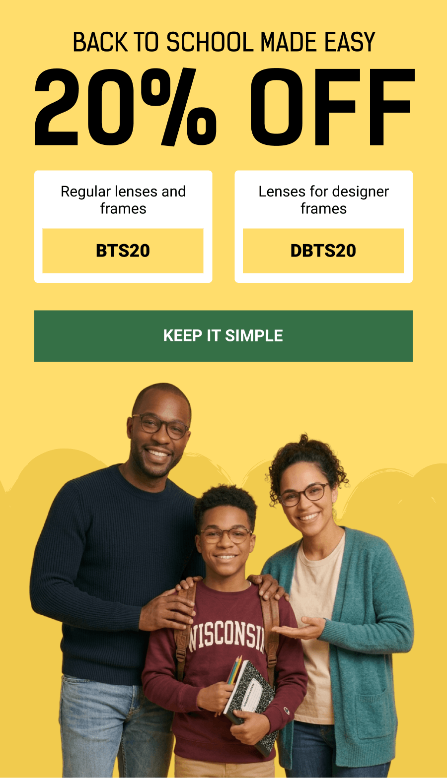 Back to School Made Easy 20% off. Keep it Simple