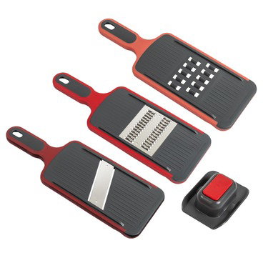 Easy Grater & Slicer Set 3pcs red