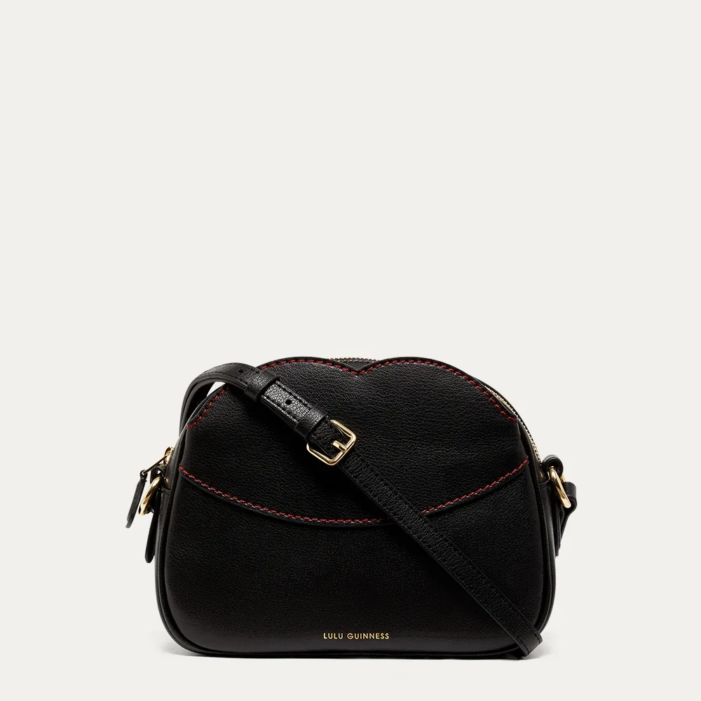 BLACK LEATHER BABY CROSSBODY BAG