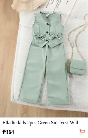 Elladie kids 2pcs Green Suit Vest...