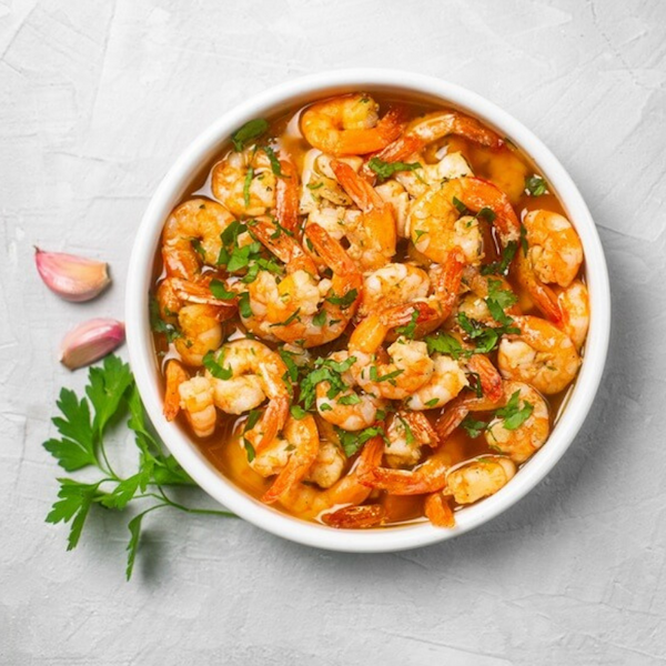 Spanish Garlic Shrimp With Manchego Cheese and Rosemary