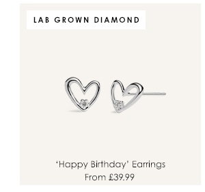 Laboratory Grown Diamond A Little 'Happy Birthday' Earrings In Silver Plating
