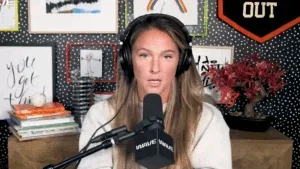 Kylie Kelce on her podcast in July 2026.