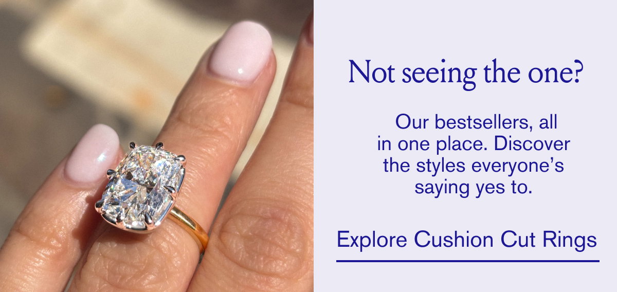explore cushion cut rings