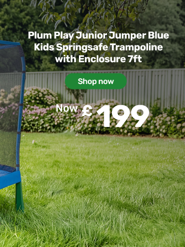 Plum Play Junior Jumper Blue Kids Springsafe Trampoline with Enclosure 7ft. Now £199 - shop now