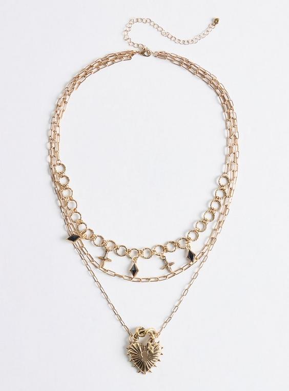 Snake Lock Layered Necklace