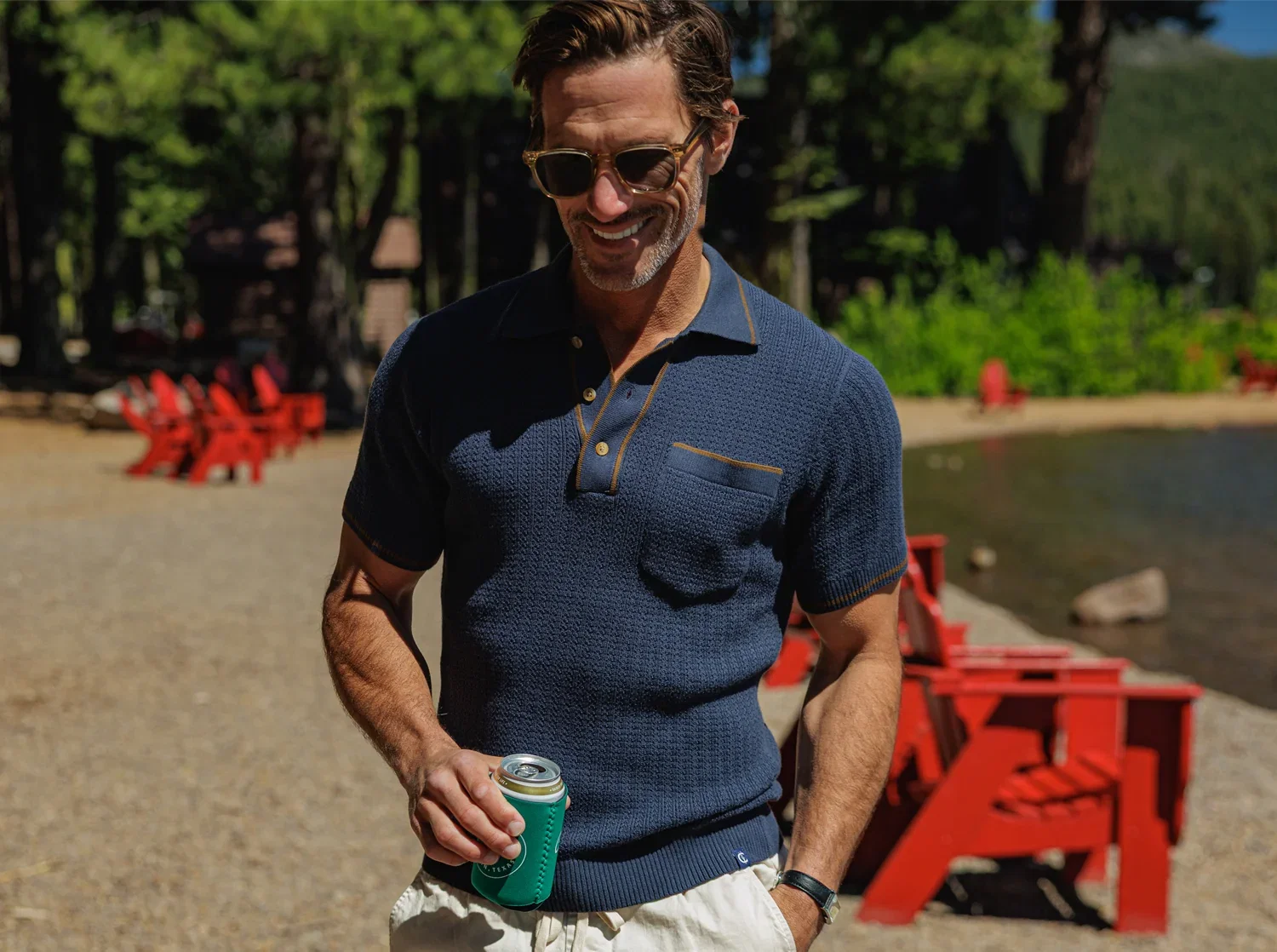 Image of Bungalow Sweater Polo - Dusk